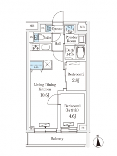 プラネソシエプラス桜台の間取り図