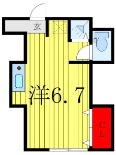 千駄木ハイムの間取り図
