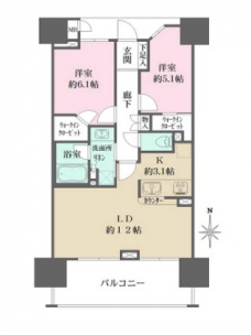 グランスイート浮間舟渡の間取り図