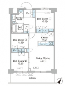 ＮＩＩＹＡ平和台の間取り図