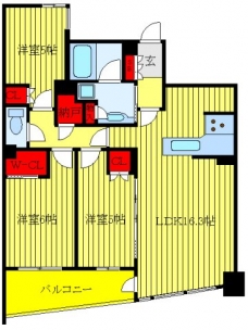プラウド王子本町ディアージュの間取り図