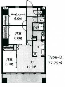 ｃａｌｍ　ｖｉｌｌａｇｅの間取り図