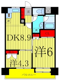西川口朝日マンションの間取り図