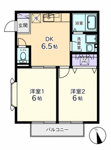 コーポ白樺の間取り図