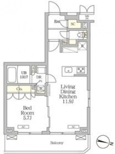 ミレーネ滝野川の間取り図