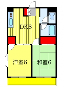 錦生コーポの間取り図