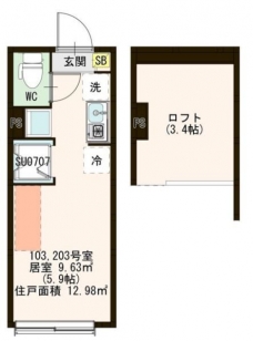Ｓｈｕｒｉｅ中板橋の間取り図