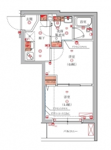 ハーモニーレジデンス池袋ウエストの間取り図