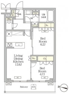 ミレーネ滝野川の間取り図