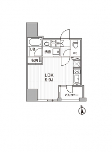シーズンフラッツ新御徒町の間取り図
