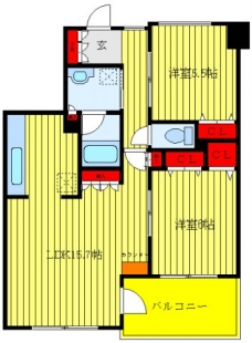 カスタリア荒川の間取り図
