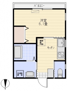 山一東十条ビルの間取り図