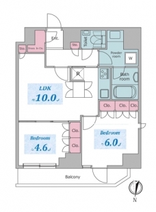 ドゥーエ日暮里の間取り図