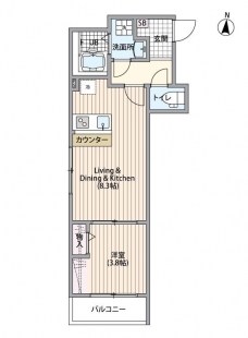 Lavare新中里の間取り図