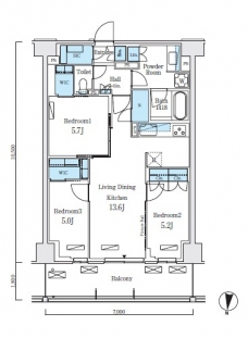 ロイヤルパークス赤羽ノースの間取り図