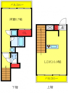 蓮根マンションの間取り図