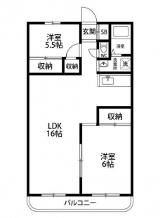 マンション・ベルシアの間取り図