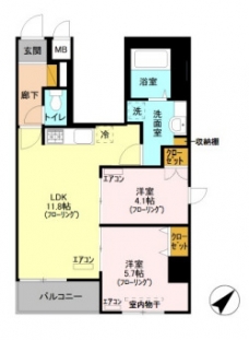 ラフレ東川口の間取り図
