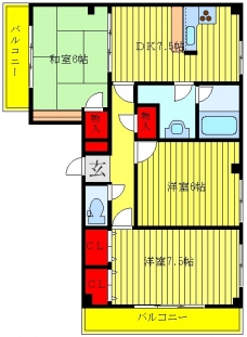 ベルウッド鈴木の間取り図