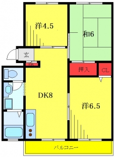 ビラージュ紅山の間取り図