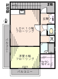 針谷邸の間取り図