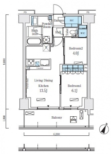 ロイヤルパークス赤羽ノースの間取り図