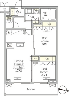 ミレーネ滝野川の間取り図