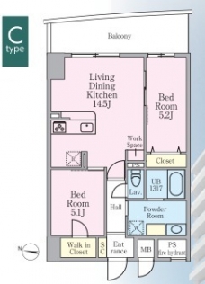 グランシエル川口の間取り図