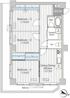 ＮＪＫ　ＭＡＲＱＵＩＳ　ＫＯＩＳＨＩＫＡＷＡの間取り図