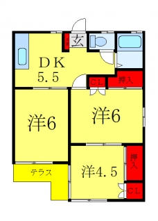 メゾンドール新井B棟の間取り図
