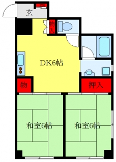 第一コーポムラハシの間取り図