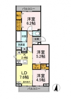 メゾン　シャルムの間取り図