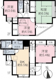 池袋本町ニ丁目戸建の間取り図