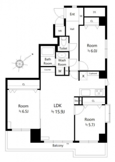 ジェム赤羽アドバンスドシティの間取り図