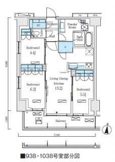 ロイヤルパークス赤羽ノースの間取り図