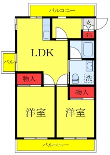 岡部ビルの間取り図