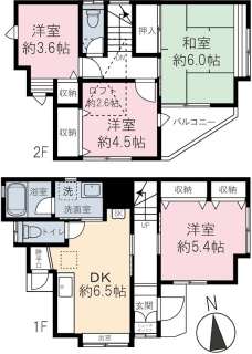 池袋本町二丁目戸建の間取り図