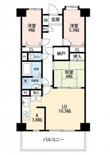 ガーデンシティ戸田の間取り図