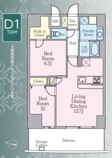 グランシエル川口の間取り図