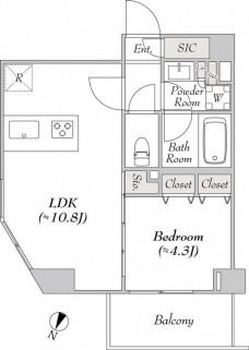 ルミーク本町ウエストの間取り図