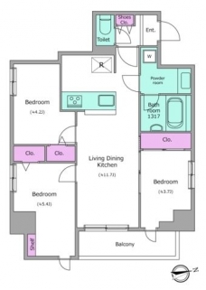 ドゥーエ日暮里Ⅲ の間取り図