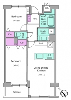 レジディア千川プレイスの間取り図