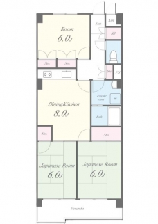 ディラヴェール田柄の間取り図