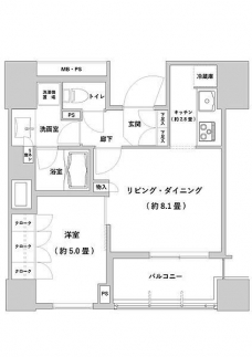 パークタワー池袋イーストプレイスの間取り図
