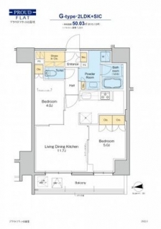 プラウドフラット日暮里の間取り図