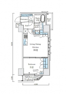 グレイスコート岩本町の間取り図