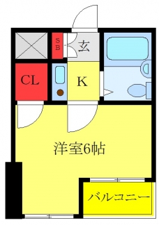 宝マンション常盤台の間取り図