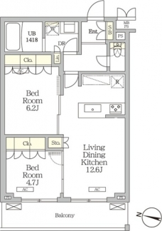 ミレーネ滝野川の間取り図