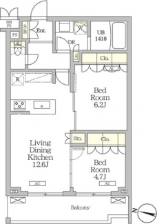 ミレーネ滝野川の間取り図
