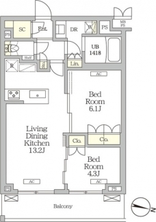 ミレーネ滝野川の間取り図